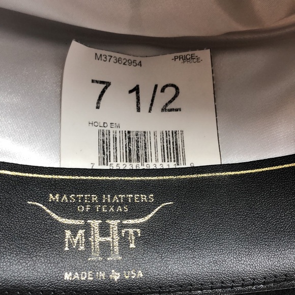 Master Hatters Of Texas Western Cowboy Hat In Black Quality Beaver Blend Felt - Picture 9 of 16